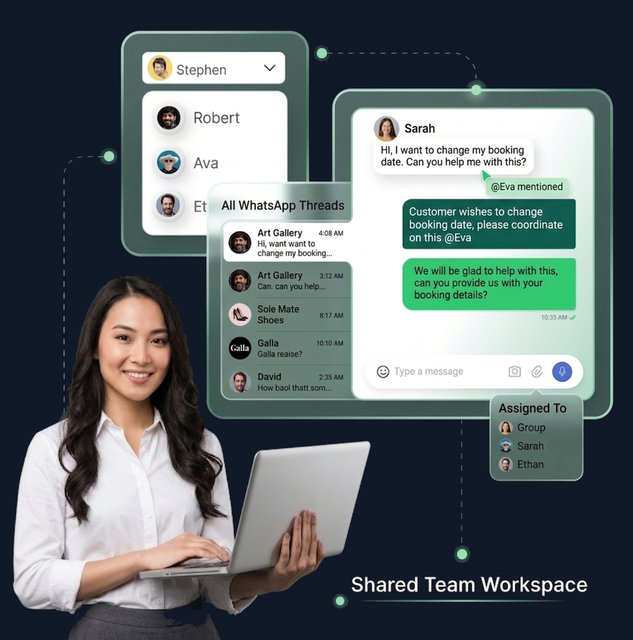 WhatsApp team collaboration