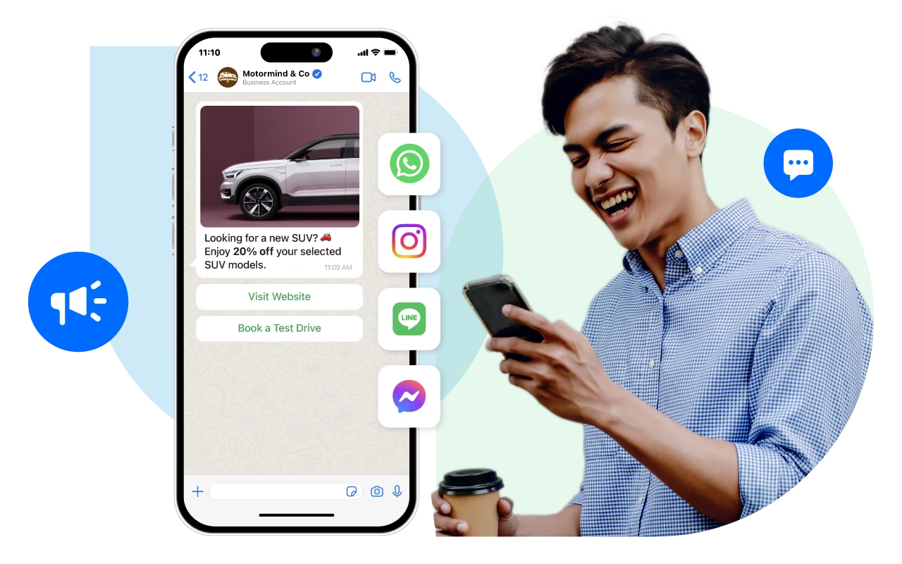 ChatbotX automotive CRM for test drive booking and showroom lead management