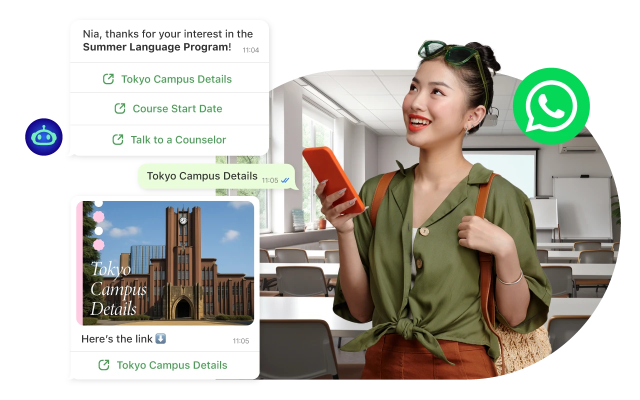 ChatbotX education CRM for student recruitment and enrollment conversations