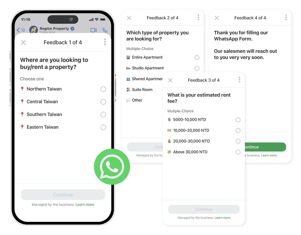 Real estate viewing appointment automation handled by ChatbotX
