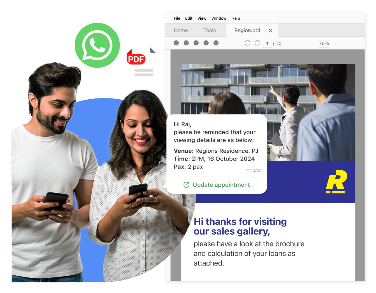 WhatsApp lead qualification flow for real estate teams using ChatbotX