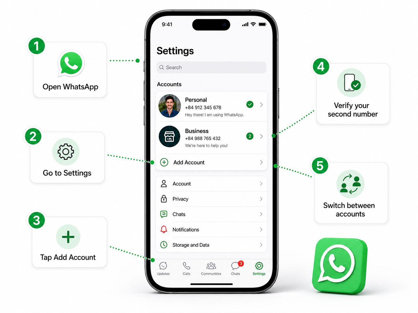 4. Step-by-Step: Adding a Second WhatsApp Account on iPhone