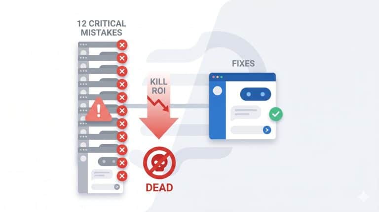 12 Critical Chatbot Mistakes That Kill ROI (And How to Fix Them in 2026)