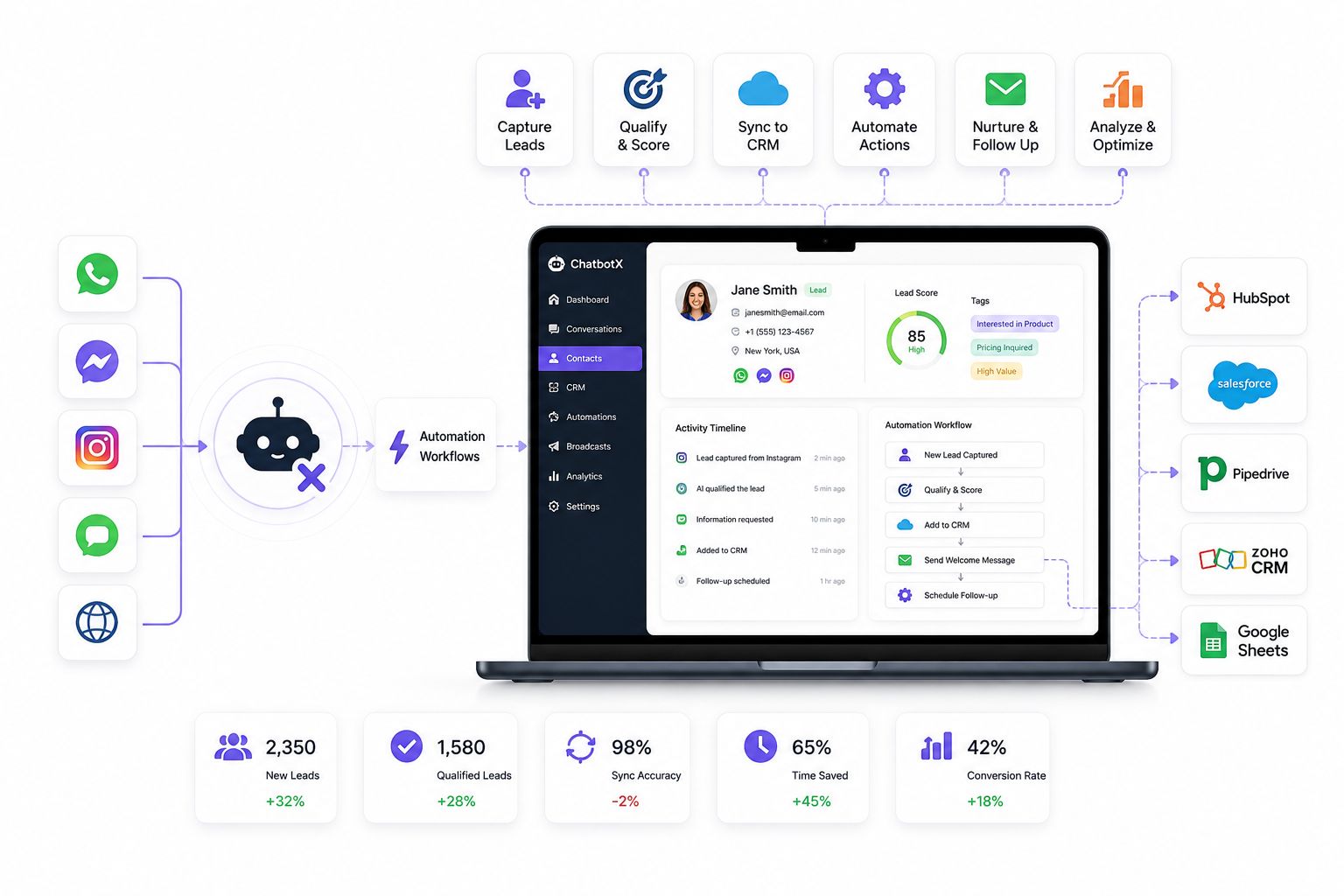 How ChatbotX Approaches CRM-Connected Automation
