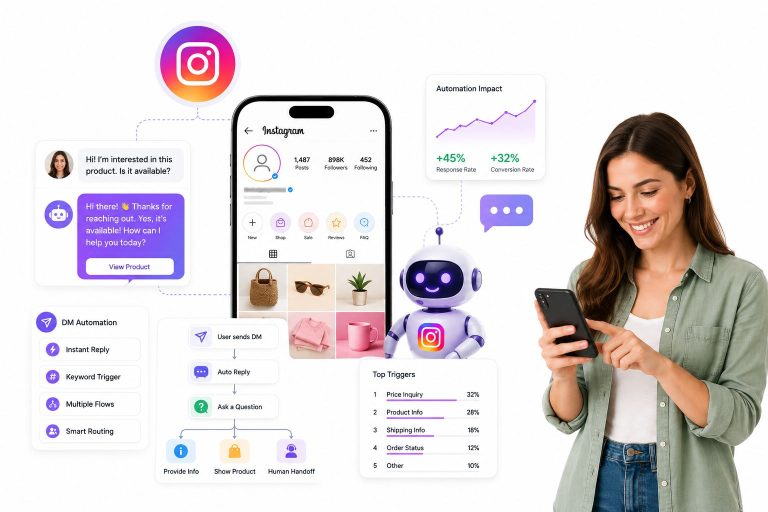 Instagram Automation for Business: The Complete 2026 Playbook for Auto-Replies, DM Flows, and AI Chatbots