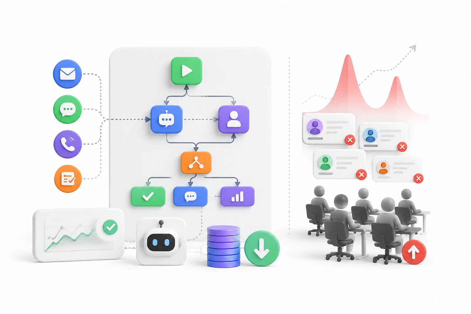 Step 3: Build Flows Instead of Hiring for Volume Spikes