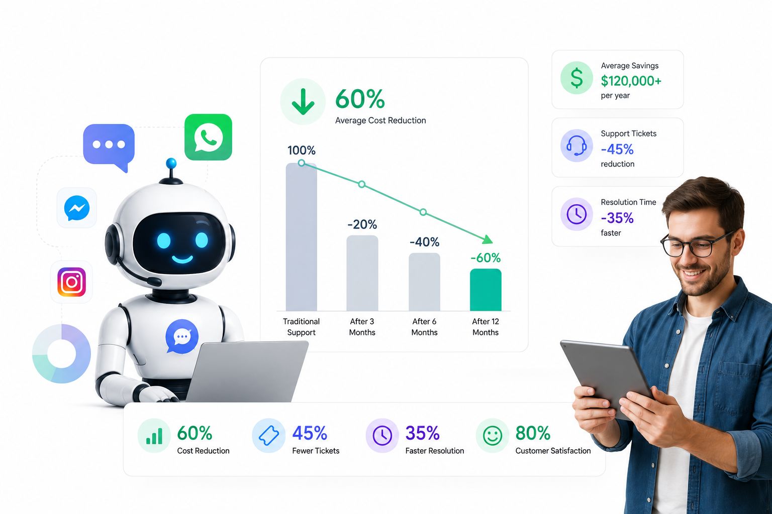 The 2026 Numbers Behind AI Chatbot Cost Reduction