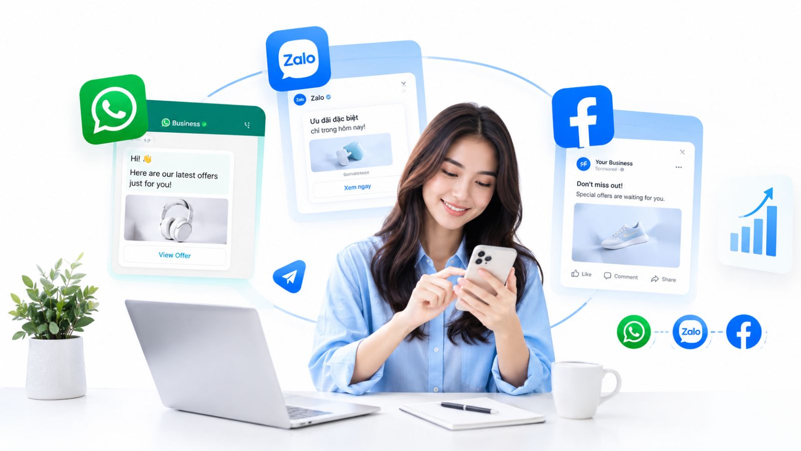 Building a Dual-Channel Broadcast Strategy: WhatsApp, Zalo, and Facebook Marketing Messages