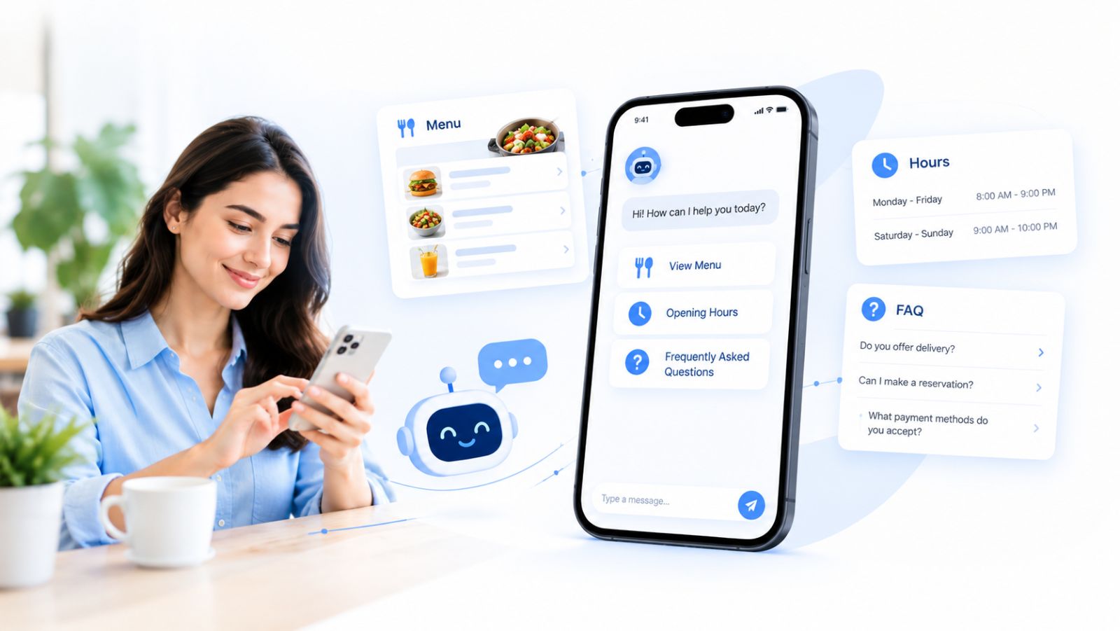 Job 3: Menu, Hours and FAQ Answers